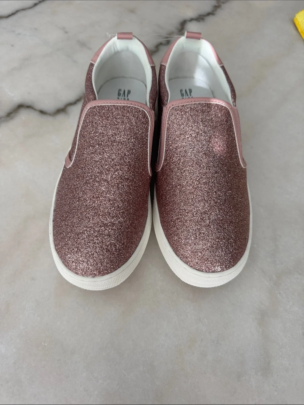 GAP Girls Pink Glitter Slip-On Sneakers